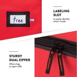 Zober 3-Pack Christmas Artificial Tree Storage Bag And Two Garland Bags; Holiday Tree Storage For Trees Up To 9 Ft, Includes Card Slot, Dual Zipper, And Carry Handles; Tearproof 600D Oxford Material 8 Zober 3-Pack Christmas Artificial Tree Storage Bag And Two Garland Bags; Holiday Tree Storage For Trees Up To 9 Ft, Includes Card Slot, Dual Zipper, And Carry Handles; Tearproof 600D Oxford Material -Songmics Furniture Shop 41huTjjhfGL