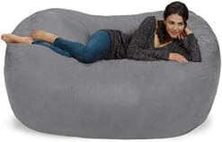 Chill Sack Bean Bag Chair: Huge 6' Memory Foam Furniture Bag And Large Lounger - Big Sofa With Soft Micro Fiber Cover - Royal Blue -Songmics Furniture Shop 41iDzcprsxL. AC