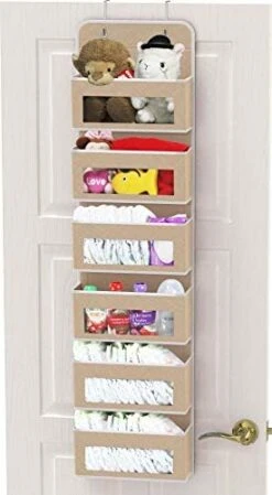 Simple Houseware Over Door/Wall Mount 6 Clear Window Pocket Organizer, Gray -Songmics Furniture Shop 41iEK1S7r0L. AC
