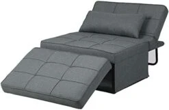 Sofa Bed, 4 In-1 Sleeper Chair Bed Multi-Function Folding Convertible Couch Chair Ottoman Bed For Apartment, Small Space (Deep Blue) 16 Sofa Bed, 4 In-1 Sleeper Chair Bed Multi-Function Folding Convertible Couch Chair Ottoman Bed For Apartment, Small Space (Deep Blue) -Songmics Furniture Shop 41iJT4yqIL. AC