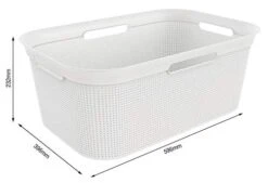 Rotho, Brisen, Set Of 4 Laundry Basket 41 L, Plastic (PP) BPA-free, White, 4 X 40l (59,6 X 39,6 X 31,3 Cm) 10 Rotho, Brisen, Set Of 4 Laundry Basket 41 L, Plastic (PP) BPA-free, White, 4 X 40l (59,6 X 39,6 X 31,3 Cm) -Songmics Furniture Shop 41iNOvLx23L