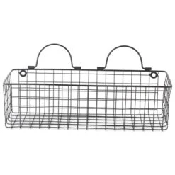 DII Farmhouse Vintage Décor, Wire Wall Basket, Medium, Black, 2 Piece -Songmics Furniture Shop 41iOkuOhzBL