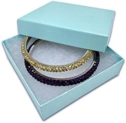 TheDisplayGuys 25-Pack #33 Cotton Filled Cardboard Paper Jewelry Box Gift Case - Matte White (3 1/2" X 3 1/2" X 1") -Songmics Furniture Shop 41iPZm45qL. AC