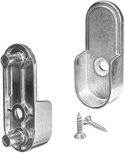 4Pcs Wardrobe Bracket Zinc Alloy Closet Rod Holders 15mm X 30mm Oval Closet Rod End Supports (Single Hole) With Rear Facing 6.5mm Pins -Songmics Furniture Shop 41iXTTX4OL. AC