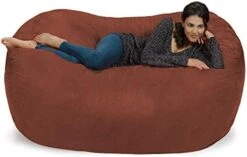 Chill Sack Bean Bag Chair: Huge 6' Memory Foam Furniture Bag And Large Lounger - Big Sofa With Soft Micro Fiber Cover - Royal Blue -Songmics Furniture Shop 41iuTkcw39L. AC