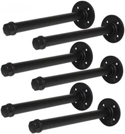 Acrux7 4Pack 12 Inch Wall Mount Clothing Rack Industrial Pipe Clothes Bar, Face Out Clothing Rod, DIY Shelving Brackets Hanging Custom Pipe Brackets For Retail Display -Songmics Furniture Shop 41j fuT3pfL. AC