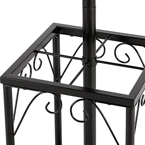 Yaheetech Al Scrolled Hall Tree And Umbrella Stand 73" Tall In Black Finish 4 Yaheetech Al Scrolled Hall Tree And Umbrella Stand 73" Tall In Black Finish - Image 4