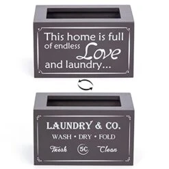 Dryer Sheet Holder For Laundry Room Decor, Dryer Sheets Dispenser Fabric Softener Dispensing Container 2 Side