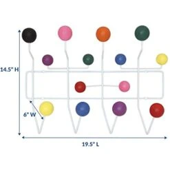 Modway Gumball Mid-Century Wall-Mounted Coat Rack In Multicolored -Songmics Furniture Shop 41jAkiyxmvL
