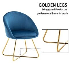 Altrobene Modern Accent Chair, Velvet Dining Chair Set, Living Room Bedroom Kitchen Arm Chair, Golden Finished, Set Of 2, Navy Blue 10 Altrobene Modern Accent Chair, Velvet Dining Chair Set, Living Room Bedroom Kitchen Arm Chair, Golden Finished, Set Of 2, Navy Blue -Songmics Furniture Shop 41jHm7zksEL