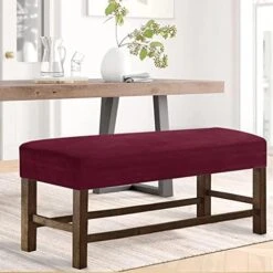 Gydream Velvet Thick Bench Cover,Upholstered Dining Room Bench Cover, Stretch Bench Seat Cover For Piano Bench Long Bench Living Room (peacoke Blue,Large) -Songmics Furniture Shop 41jJWA9OzwL. AC