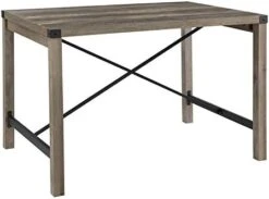 Walker Edison Marcus Modern Farmhouse Trestle Style Metal X Dining Table, 48 Inch, Rustic Oak -Songmics Furniture Shop 41jKkny0KGL. AC