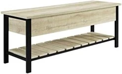Walker Edison Julian Rustic Farmhouse Lift Top Entry Bench With Bottom Rack, 48 Inch, Barnwood 11 Walker Edison Julian Rustic Farmhouse Lift Top Entry Bench With Bottom Rack, 48 Inch, Barnwood -Songmics Furniture Shop 41jN XWOJwL. AC