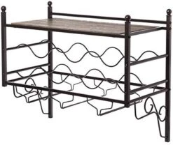 Home Zone Living Wine Rack - Countertop Freestanding Holder, Stores Up To 6 Bottles -Songmics Furniture Shop 41jOz6A7ljL. AC