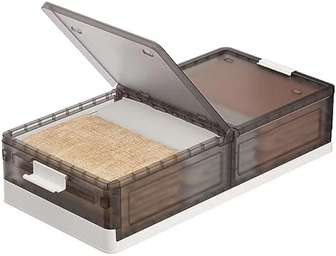 Under Bed Storage With Wheels - 7.88'' High Under Bed Storage Bins For Clothes Underbed Storage Containers With Lids 13.5Gal Folding Cube Storage Plastic Storage Stackable Laundry Organization And Storage Blanket Storage 11 Under Bed Storage With Wheels - 7.88'' High Under Bed Storage Bins For Clothes Underbed Storage Containers With Lids 13.5Gal Folding Cube Storage Plastic Storage Stackable Laundry Organization And Storage Blanket Storage - Image 11