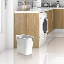 Acrimet Wastebasket Bin 13QT (Plastic) (White Color) (Set Of 4) -Songmics Furniture Shop 41jWuI0xSjL