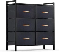ROMOON Dresser Organizer With 6 Drawers, Fabric Storage Dresser Tower For Bedroom, Hallway, Entryway, Closets - Dark Grey -Songmics Furniture Shop 41jfDRyCe9L. AC