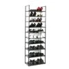 WINCANG 10 Tiers Shoe Rack,Durable And Sturdy Waterproof Non-Woven Fabric Tiers Vertical Shoe Rack,for Bedroom/ Entryway/Hallway/Closet -Saving Storage Organizer15-20 Pairs Of Shoes
