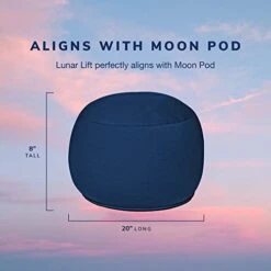 Moon Pod Lunar Lift Footrest For Bean Bag Chair, Navy - The Zero-Gravity Beanbag For Stress, Anxiety, & All Day Deep Relaxation - Ultra Soft & Ergonomic Support For Back & Neck - For The Whole Family -Songmics Furniture Shop 41jlmS1NGTL