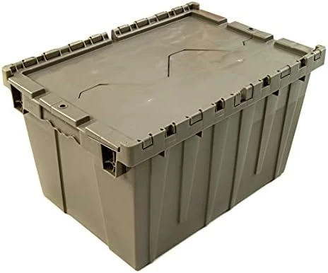 TEJAL 12 Gallon Commercial Flip Top Tote Storage Container (PACK OF 2) Industrial Plastic Storage Tote With Hinged Attached Lid (22.05 In. L X 15.40 In. W X 12.88 In. H) - Grey 11 TEJAL 12 Gallon Commercial Flip Top Tote Storage Container (PACK OF 2) Industrial Plastic Storage Tote With Hinged Attached Lid (22.05 In. L X 15.40 In. W X 12.88 In. H) - Grey - Image 11