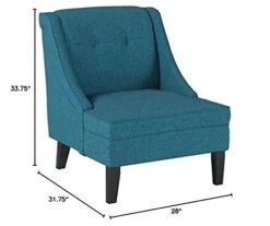 Signature Design By Ashley Clarinda Contemporary Tufted Wingback Accent Chair, Blue -Songmics Furniture Shop 41jseBgnAOL