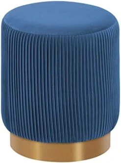 Duhome Modern Round Velvet Ottoman Footrest Vanity Stool Gray -Songmics Furniture Shop 41jtx3YjNOL. AC