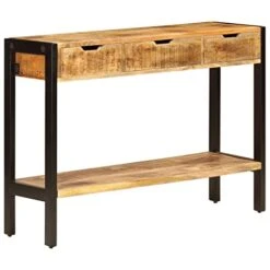 VIDAXL Jinxuny Sideboard With 3 Drawers 43.3"x13.8"x29.5" Solid Mango Wood