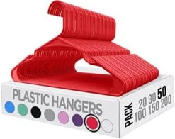 Utopia Home Clothes Hangers 50 Pack - Plastic Hangers Space Saving - Durable Coat Hanger With Shoulder Grooves (Black) -Songmics Furniture Shop 41k0N0NnhHL. AC