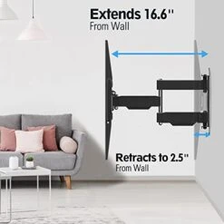 Mounting Dream TV Mount TV Wall Mount For Most 42-75 Inch TVs, Full Motion Articulating Wall Mount TV Bracket With Swivel And Tilt, Max VESA 600x400mm, Up To 100lbs, Fits 16" Wood Studs MD2619 -Songmics Furniture Shop 41k0QZ4kJML