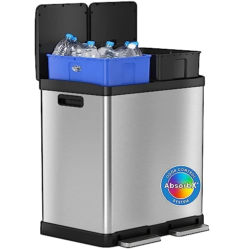 ITouchless SoftStep 13.2 Gallon Kitchen Step Trash Can With Odor Filter, 50 Liter Rose Gold Stainless Steel Pedal Garbage Bin For Home, Office, Business, Silent And Gentle Lid Open And Close, 13 Gal 10 ITouchless SoftStep 13.2 Gallon Kitchen Step Trash Can With Odor Filter, 50 Liter Rose Gold Stainless Steel Pedal Garbage Bin For Home, Office, Business, Silent And Gentle Lid Open And Close, 13 Gal - Image 10