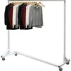 Simple Houseware Industrial Grade Z-Base Garment Rack, 400lb Load With 62in Extra Long Bar