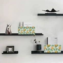 Lemon Fruits Leaves Storage Basket Felt Storage Bin Collapsible Closet Baskets Decorative Baskets Organizer For Pet Supplies Magazine -Songmics Furniture Shop 41kMCd1U61L