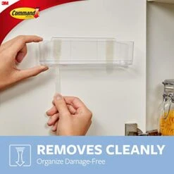 Command Medium Caddy, Clear, With 4 Clear Indoor Strips, Organize Damage-Free -Songmics Furniture Shop 41kSeCoaasL