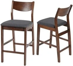 LUCKYERMORE Dining Room Table Wood Leg 36” High Top Table, Crossbar Reinforcement Strengthen Stability, Counter Height Dining Table, Square Kitchen Table -Songmics Furniture Shop 41kVvGvyp2L. AC