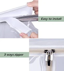 KEETDY 43" Hanging Garment Bags For Closet Storage Large Clear Window Hanging Clothes Storage Garment Rack Cover Coat Protector For Suit, Wardrobe, Bottom Enclosed 7 KEETDY 43" Hanging Garment Bags For Closet Storage Large Clear Window Hanging Clothes Storage Garment Rack Cover Coat Protector For Suit, Wardrobe, Bottom Enclosed -Songmics Furniture Shop 41kfaElwR6L