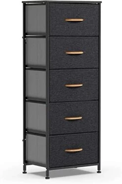 WAYTRIM Dresser Storage Tower, 5 Fabric Organizer Drawers, Wide Chest Of Drawers For Closet Boys & Girls Bedroom, Bedside Furniture, Steel Frame, Wood Top, Fabric Bins, Easy Installation (Dark Grey) 25 WAYTRIM Dresser Storage Tower, 5 Fabric Organizer Drawers, Wide Chest Of Drawers For Closet Boys & Girls Bedroom, Bedside Furniture, Steel Frame, Wood Top, Fabric Bins, Easy Installation (Dark Grey) -Songmics Furniture Shop 41kgeY0OYtL. AC