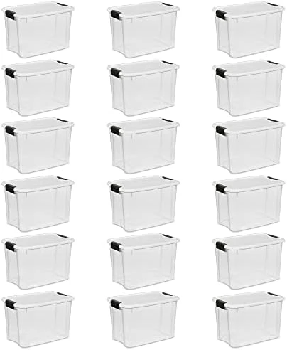 Sterilite 30 Quart Clear Plastic Stackable Storage Container Bin Box Tote With White Latching Lid Organizing Solution For Home & Classroom, 24 Pack 12 Sterilite 30 Quart Clear Plastic Stackable Storage Container Bin Box Tote With White Latching Lid Organizing Solution For Home & Classroom, 24 Pack - Image 12