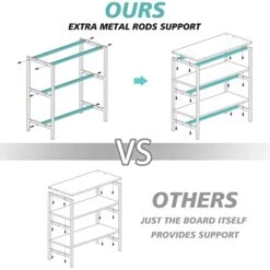 Finnhomy 5-Tier Kitchen Bakers Rack With Storage, Freestanding Microwave Oven Stand With Hutch, Wood Kitchen Rack With Shelves For Living Room/Pantry, 15.75" D X 31.5" W X 67.5" H, Rustic Brown -Songmics Furniture Shop 41l2peMEICL