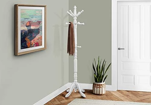 Monarch Specialties COAT RACK - 73"H / ANTIQUE WHITE WOOD TRADITIONAL STYLE 7 Monarch Specialties COAT RACK - 73"H / ANTIQUE WHITE WOOD TRADITIONAL STYLE - Image 7