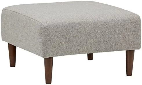 Amazon Brand – Rivet Ava Mid-Century Modern Upholstered Ottoman, 25.6"W X 15.7"H, Dark Grey 9 Amazon Brand – Rivet Ava Mid-Century Modern Upholstered Ottoman, 25.6"W X 15.7"H, Dark Grey - Image 9