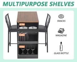 FDW Dining Table Set Kitchen Table And Chairs Dining Room Table Set For Small SpacesDining Table For 2 Modern Home Furniture Rectangular -Songmics Furniture Shop 41lF8xyG6UL