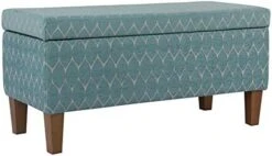 HomePop Large Upholstered Rectangular Storage Ottoman Bench With Hinged Lid, Slate Damask -Songmics Furniture Shop 41lGO9HRhpL. AC 1