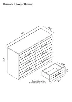 Galano Hamsper 6 Drawer Dresser - Tall Bedroom Storage - Hallway - Chest Organizer And Closet Cabinet Unit - Entryway Or Living Room - Easy Assembly - Dusty Grey Oak -Songmics Furniture Shop 41lIMYQLBuL