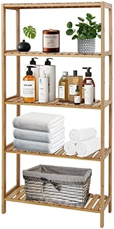 Kinsuite 3-Tier Bamboo Shelf Plant Flower Stand Storage Rack Bathroom Kitchen Living Room Holder 7 Kinsuite 3-Tier Bamboo Shelf Plant Flower Stand Storage Rack Bathroom Kitchen Living Room Holder - Image 7