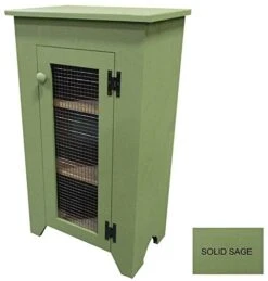 Sawdust City Kitchen Jelly Cupboard With Screen Door (Solid Sage)