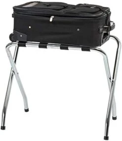 IRIS USA Steel Folding Foldable Luggage Rack Suitcase Stand Shelf With Support Bar, Space Saving For Guest Room, Bedroom, Hotel, Holds Up To 110 Lbs, Chrome Silver 12 IRIS USA Steel Folding Foldable Luggage Rack Suitcase Stand Shelf With Support Bar, Space Saving For Guest Room, Bedroom, Hotel, Holds Up To 110 Lbs, Chrome Silver -Songmics Furniture Shop 41lWF SVptL. AC