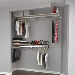 Arrange A Space RCMBY Elite 80" Top And Bottom Shelf Rod Kit With Long Hang White Closet System -Songmics Furniture Shop 41lYldHPQCL. AC 1