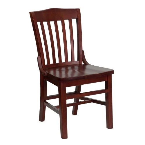 EMMA + OLIVER School House Back Mahogany Wood Chair 3 EMMA + OLIVER School House Back Mahogany Wood Chair - Image 3
