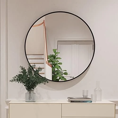 GLSLAND Circle Mirror, Gold Round Wall Mirror 24 Inch, Round Vanity Mirror For Bathrooms, Entryways, Living Rooms And Wall Decor 13 GLSLAND Circle Mirror, Gold Round Wall Mirror 24 Inch, Round Vanity Mirror For Bathrooms, Entryways, Living Rooms And Wall Decor - Image 13