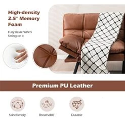 WYYDFDC Convertible Futon Sofa Bed Memory Foam Couch Sleeper W/Adjustable Armrest Brown -Songmics Furniture Shop 41lg1b2s05L